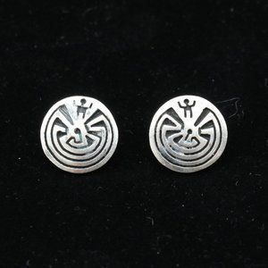 Vintage disc earrings.